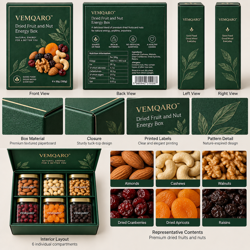 VEMQARO™ Dried Fruit and Nut Energy Box image 6