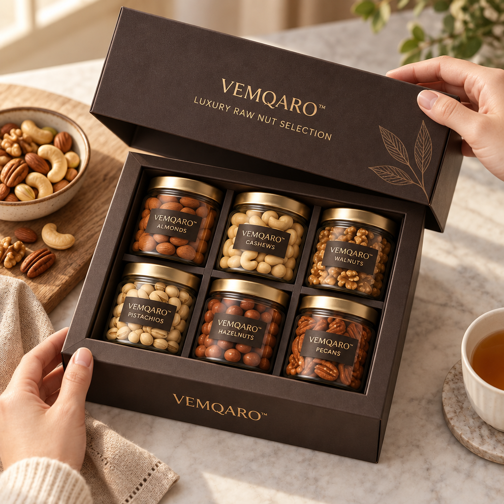 VEMQARO™ Luxury Raw Nut Selection Gift Box image 4