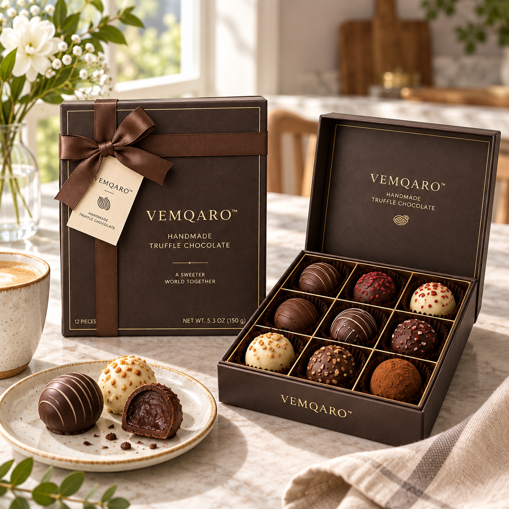 VEMQARO™ Handmade Truffle Chocolate Gift Box image 2
