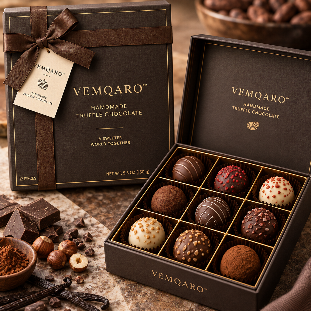 VEMQARO™ Handmade Truffle Chocolate Gift Box image 3