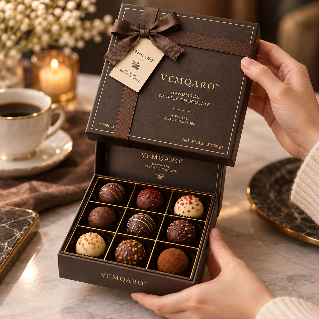 VEMQARO™ Handmade Truffle Chocolate Gift Box image 4