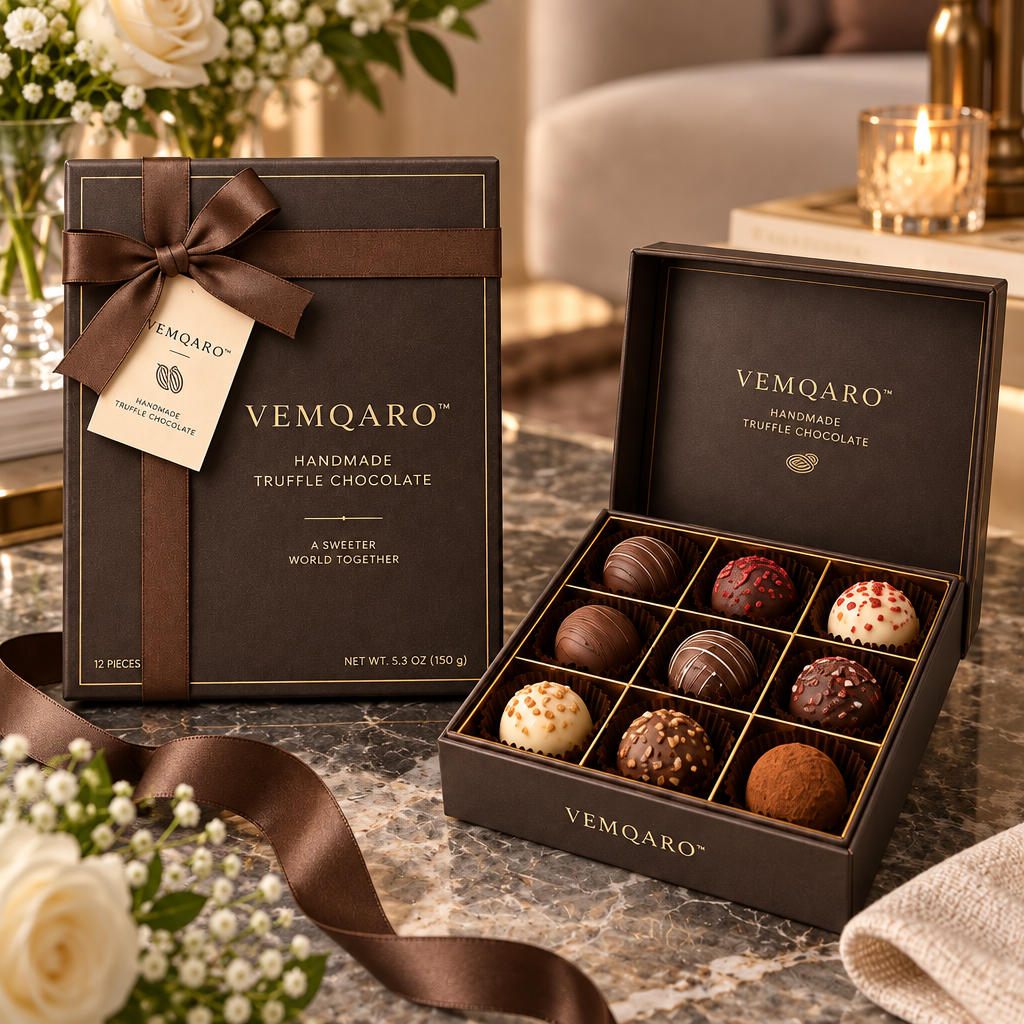 VEMQARO™ Handmade Truffle Chocolate Gift Box image 5