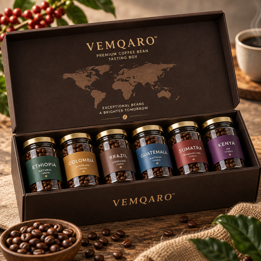 VEMQARO™ Premium Coffee Bean Tasting Box image 3