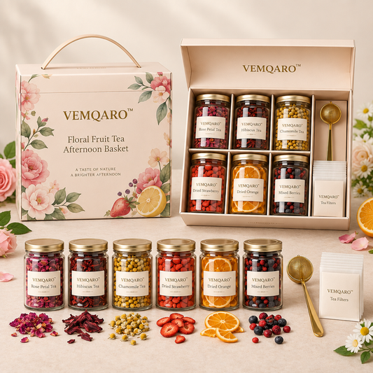 VEMQARO™ Floral Fruit Tea Afternoon Basket primary image