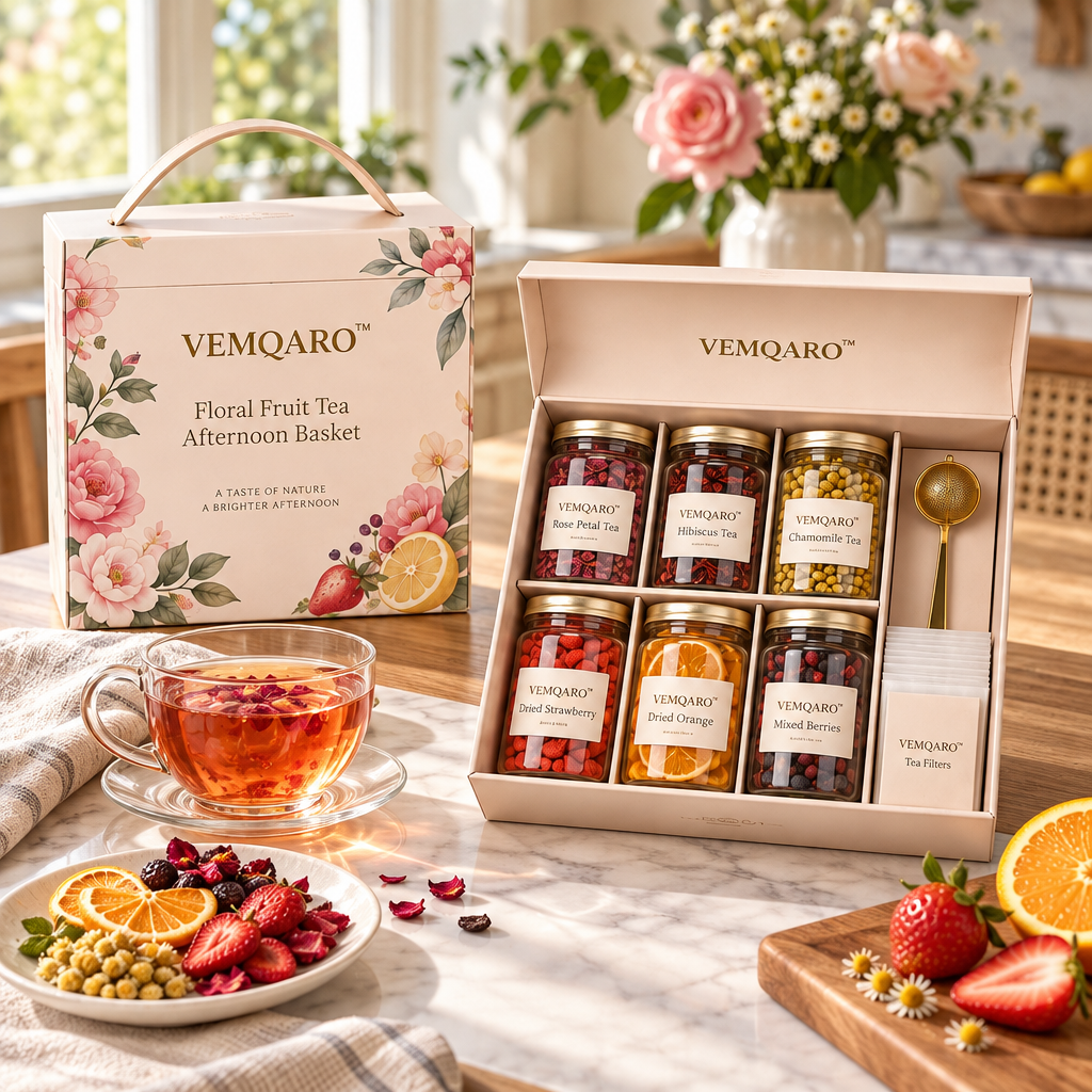 VEMQARO™ Floral Fruit Tea Afternoon Basket image 2