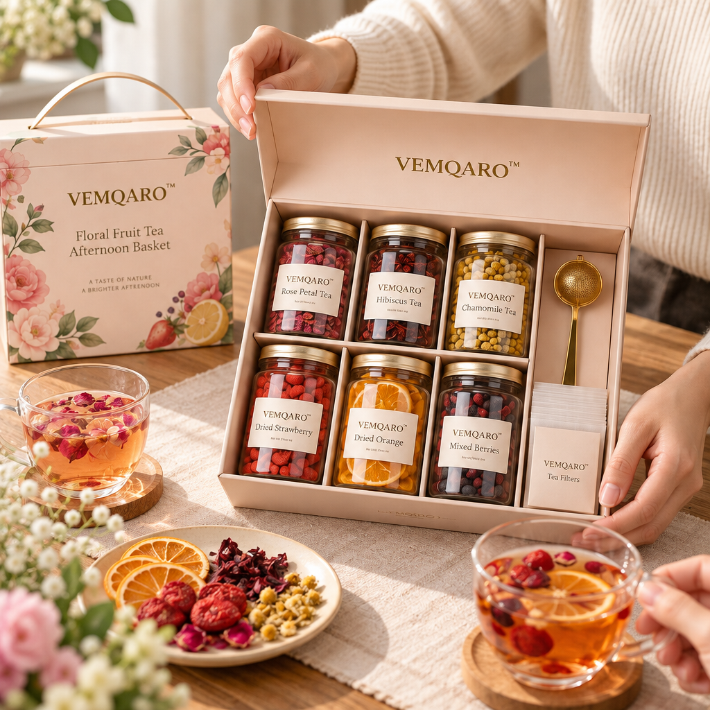 VEMQARO™ Floral Fruit Tea Afternoon Basket image 4