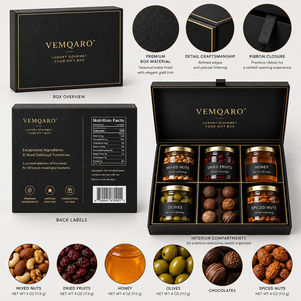 VEMQARO™ Luxury Gourmet Food Gift Box image 6